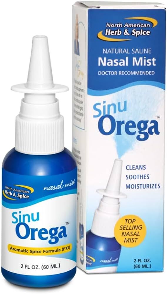 NORTH AMERICAN HERB & SPICE SinuOrega - 2 fl oz - Pack of 2 - All-Natural Nasal Spray - Oregano O... | Amazon (US)