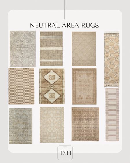 Neutral area rugs perfect for a living room, bedroom, kitchen, entryway   

#LTKstyletip #LTKhome #LTKsalealert