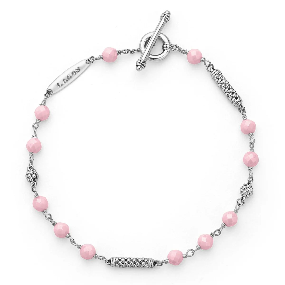 Pink Ceramic Beaded Bracelet | LAGOS