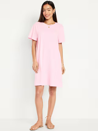 Crew-Neck Mini T-Shirt Dress | Old Navy (US)