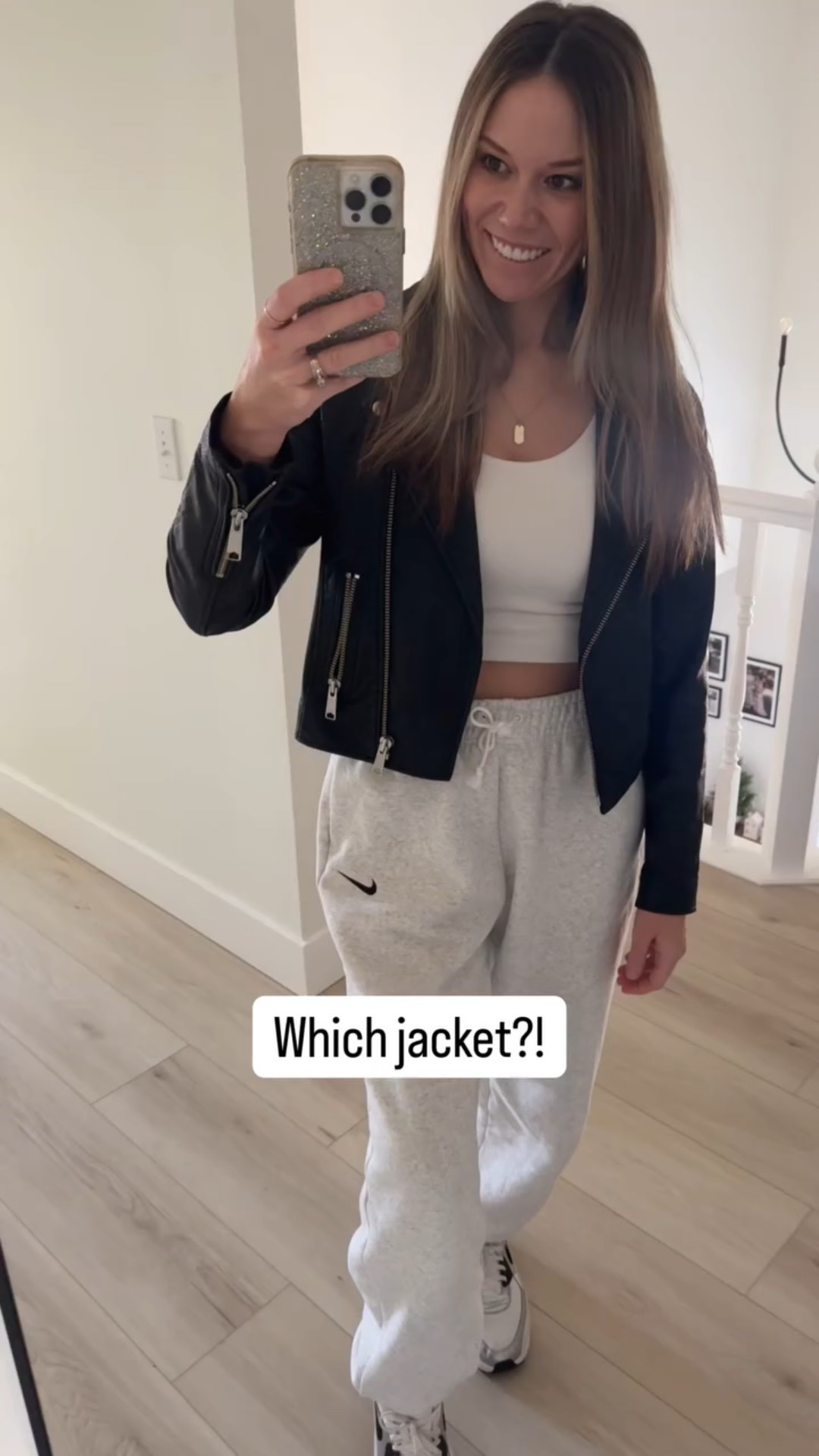 Which jacket? Edgy athleisure or sporty?! #ootd #millenialmom

#LTKgrwm #LTKootd