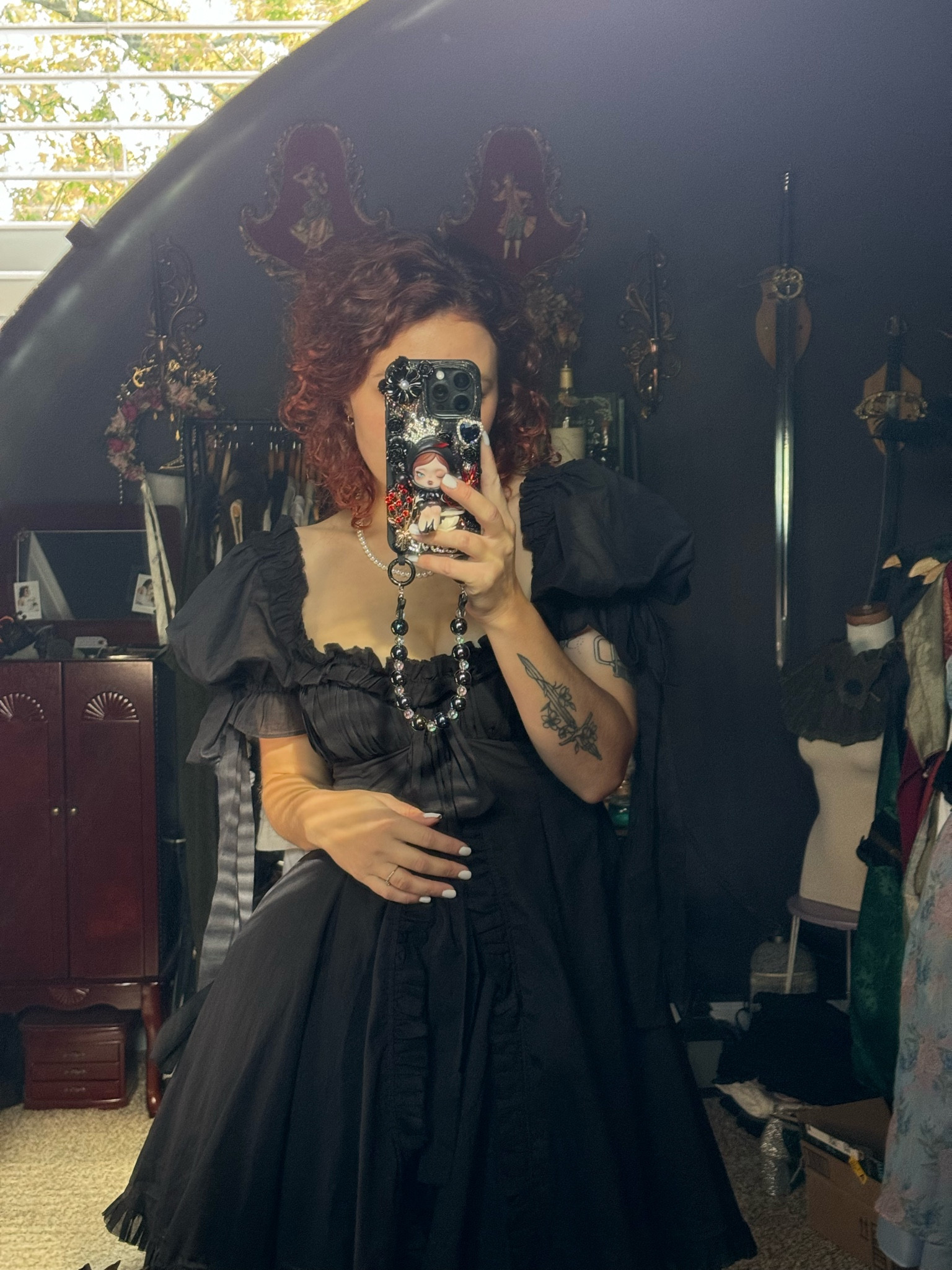 Channeling my inner nocturnal muse in the perfect little black dress. Ethereal, airy, and full of whimsy—this gauze beauty is made for moonlit escapes and haunting the galleries. 🖤⛓️

#LTKStyleTip
