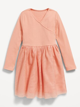 Fit &amp; Flare Wrap-Front Tutu Dress for Toddler Girls | Old Navy (US)