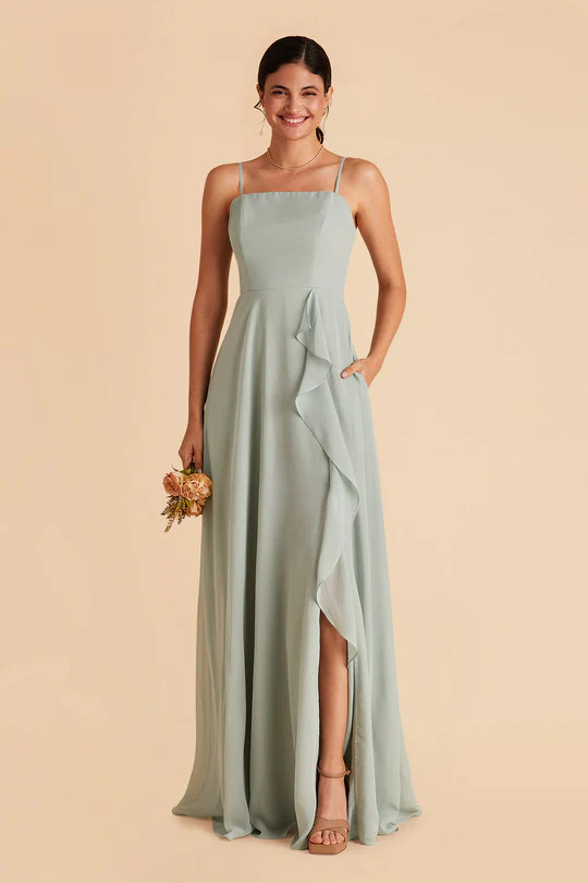 Winnie Convertible Chiffon Dress - Sage | Birdy Grey