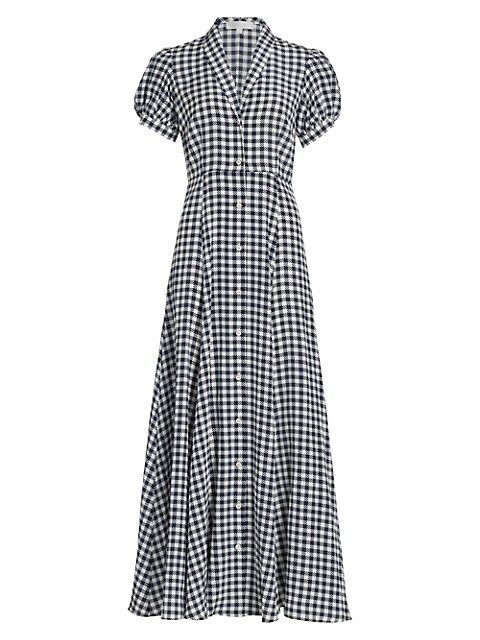 Silk Gingham Maxi Dress | Saks Fifth Avenue