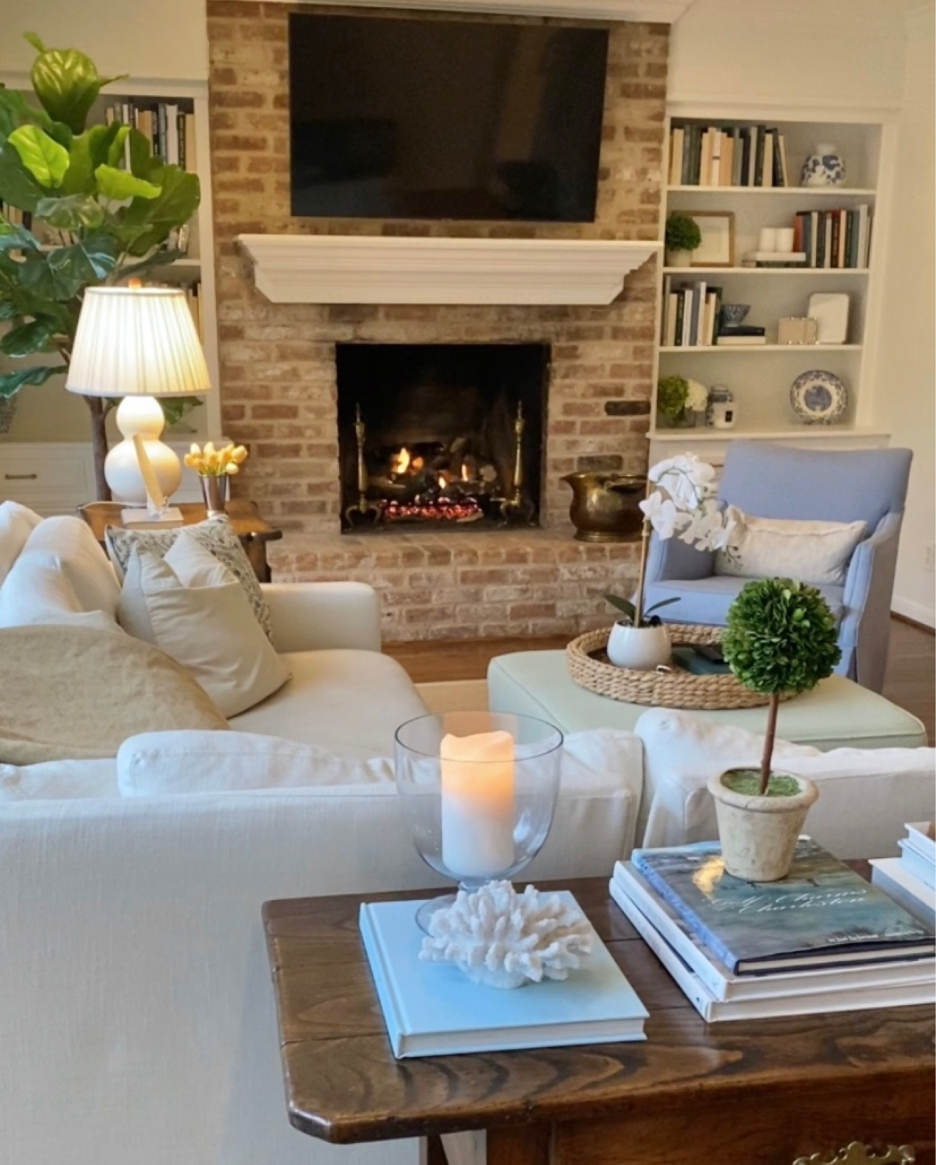 Family room details!

My swivel glider is in the fabric, Canvas Cornflower Sunbrella!

My sectional is in the fabric, Performance Everydaylinen by Crypton Home, Ivory. The sectional I have is slipcovered, which I love. I also have the bench seating option, which I have liked!

#LTKhome