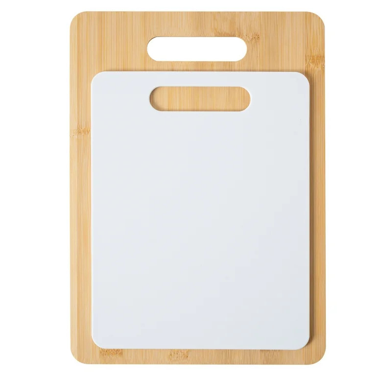 Mainstays Cutting Boards Set 100% Bamboo and Health Care Plastic | Walmart (US)