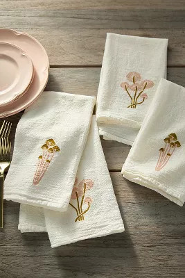 Forest Mushroom Napkins, Set of 4 | Anthropologie (US)