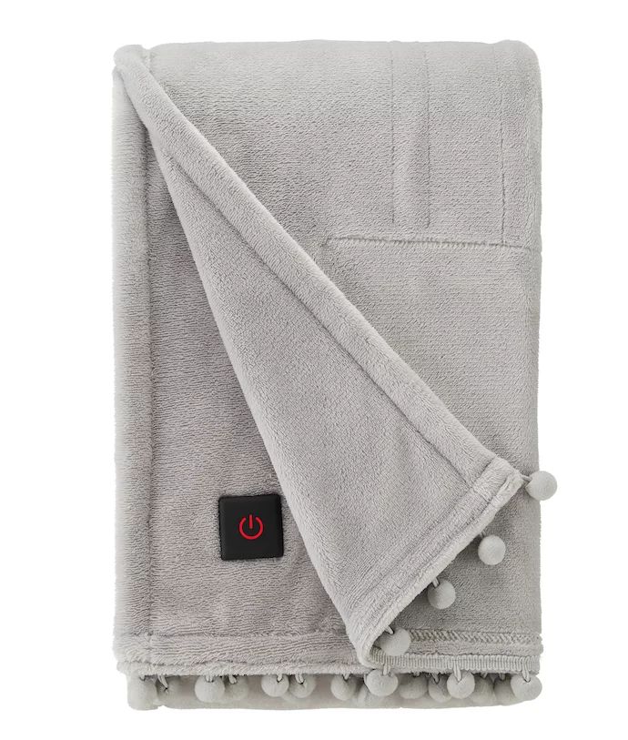 Brookstone Heated Pom Throw - Walmart.com | Walmart (US)