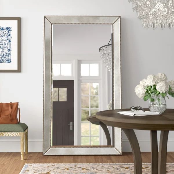 Kehl Modern & Contemporary Beveled Beaded Full Length Mirror | Wayfair North America