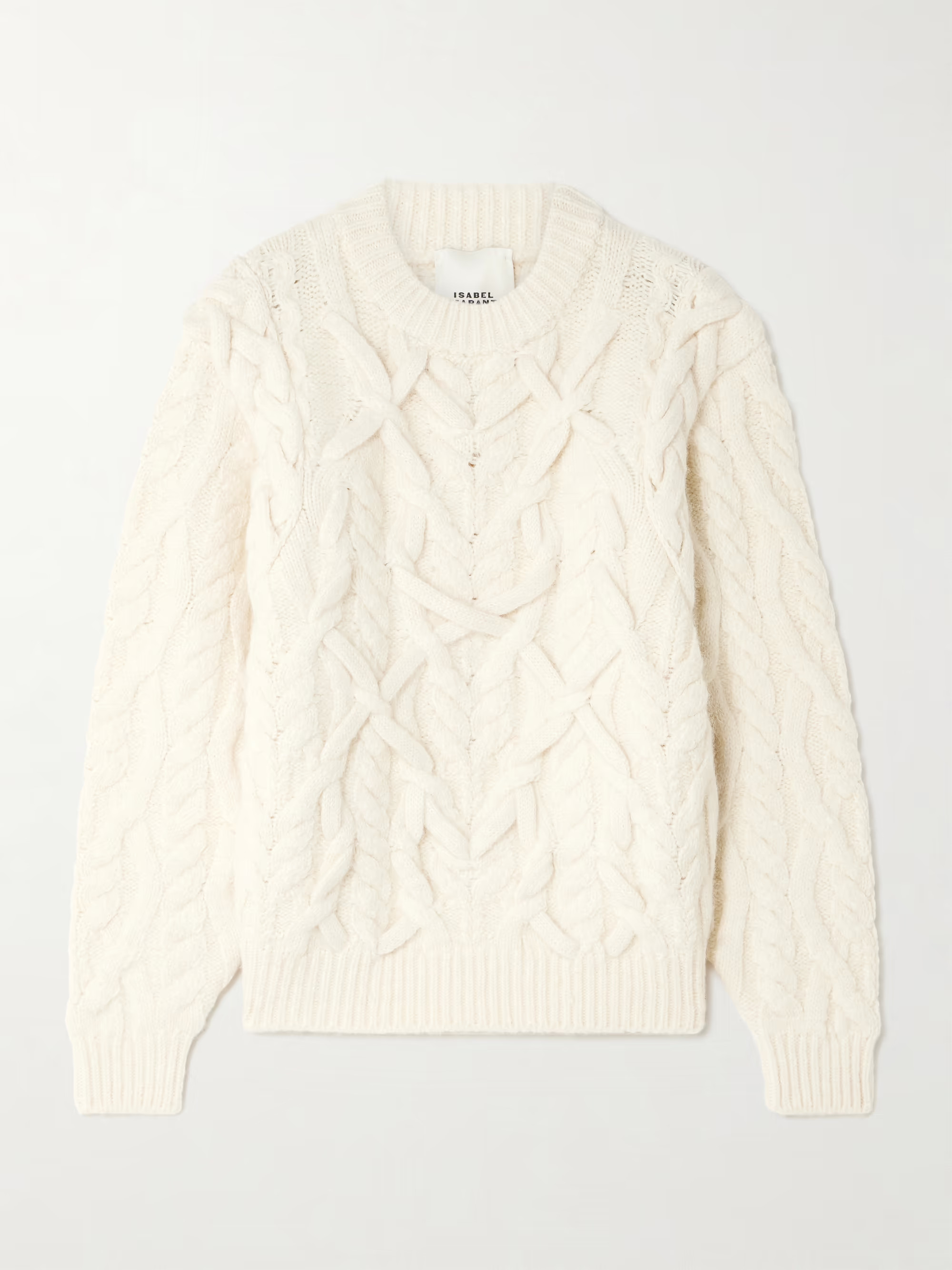 Basiliane cable-knit wool-blend sweater | NET-A-PORTER (UK & EU)