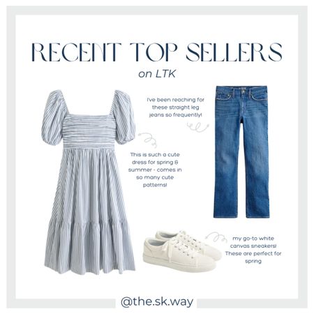 a few of your favorite pieces as of late  💙 It truly means so much when you shop through my links - I appreciate all of your support more than you know!

#abercrombie #jcrewfactory #dresses #whitesneakers #straightlegjeans #bestsellers #topsellers

#LTKSeasonal #LTKstyletip #LTKsalealert