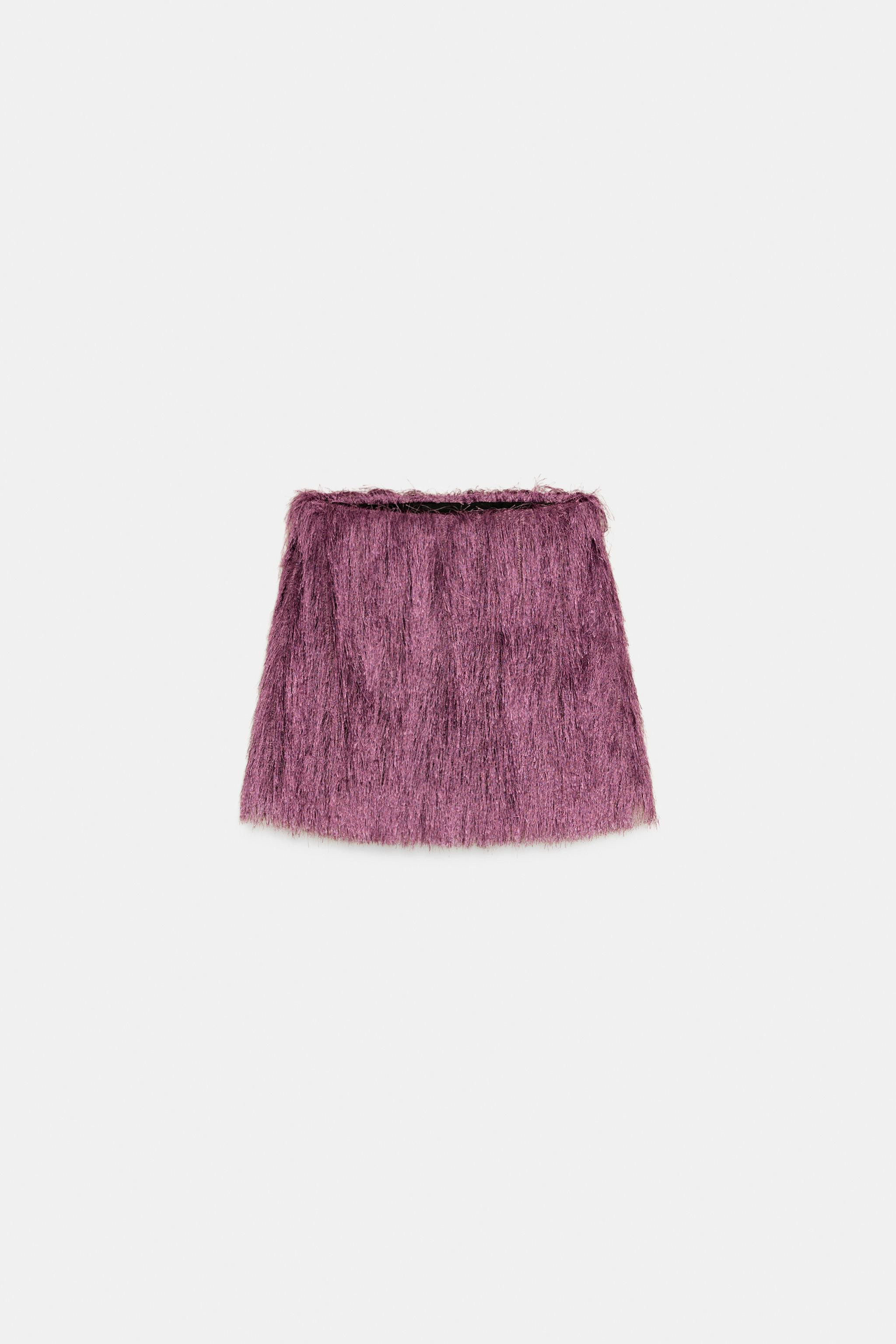 SHORT FRINGED SKIRT | Zara US