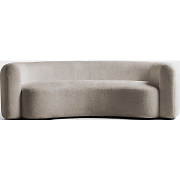 Hugger Curved Boucle Sofa by Leanne Ford + Reviews | Crate & Barrel | Crate & Barrel