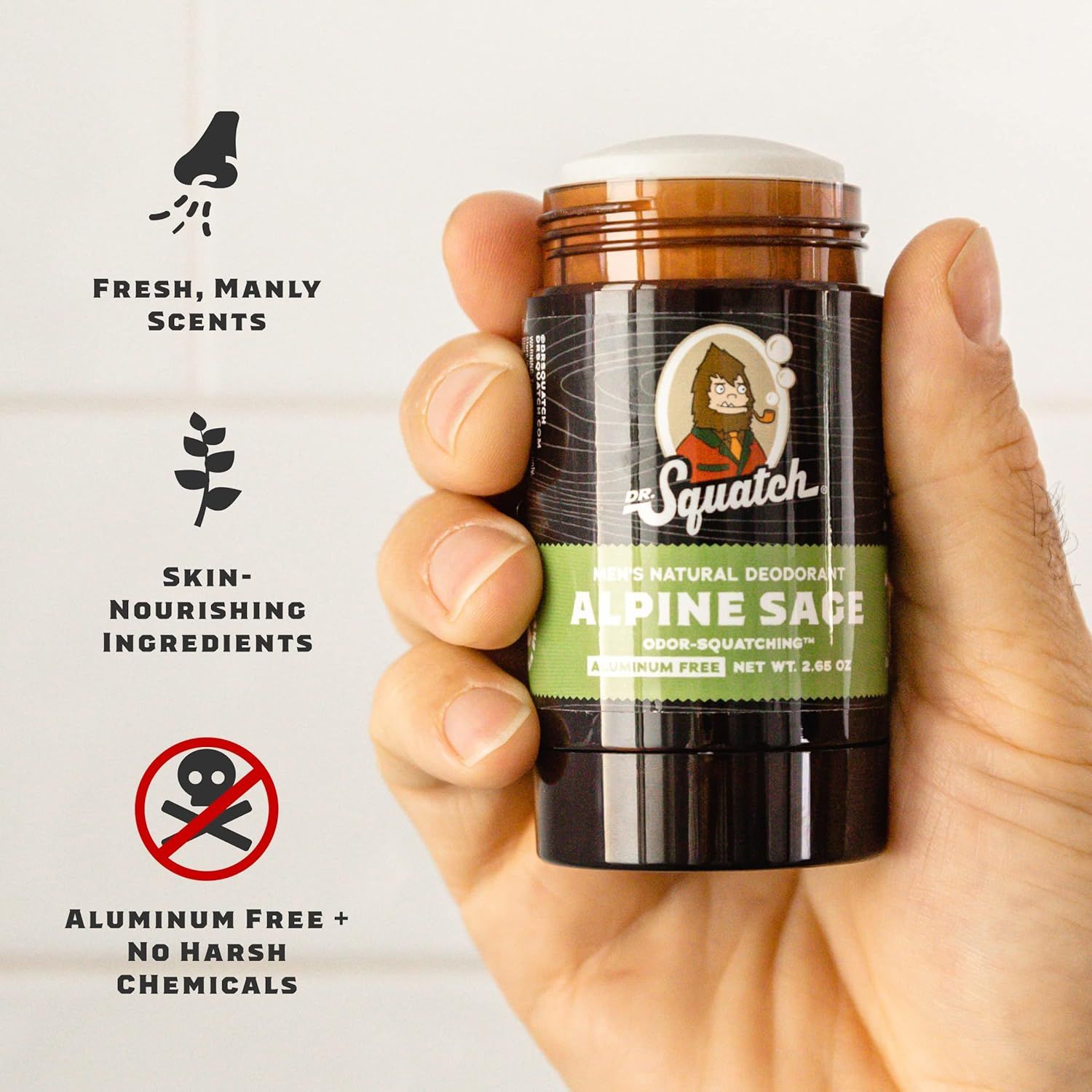 Dr. Squatch Natural Deodorant for Men – Odor-Squatching Men's Deodorant Aluminum Free - Pine Ta... | Amazon (US)