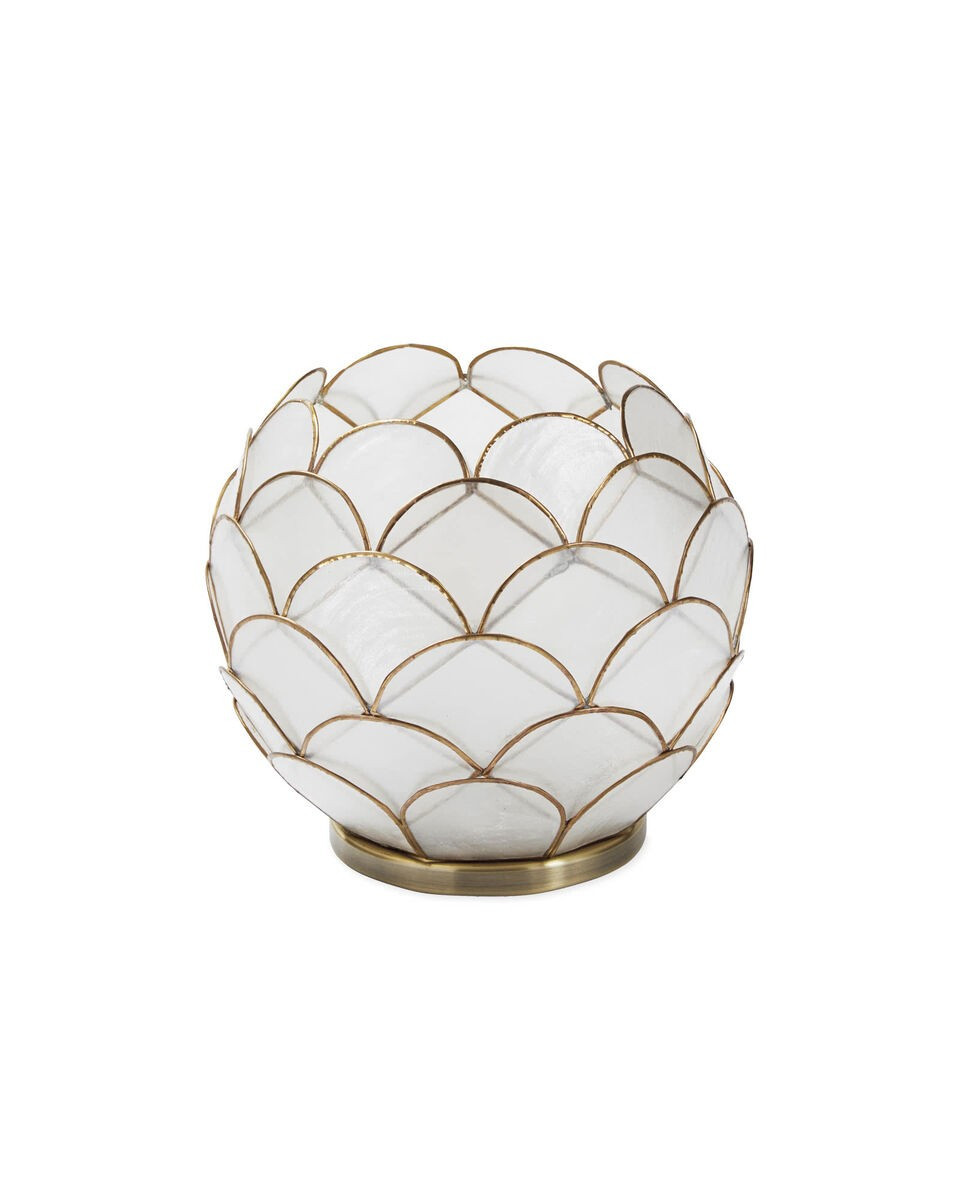Scalloped Capiz Hurricane - Round | Serena and Lily
