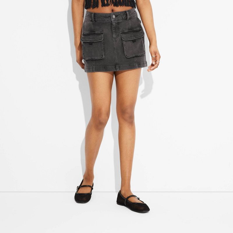 Women's Denim Cargo Mini Skirt - Wild Fable™ | Target