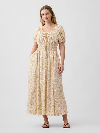 Puff Sleeve Maxi Dress | Gap Factory