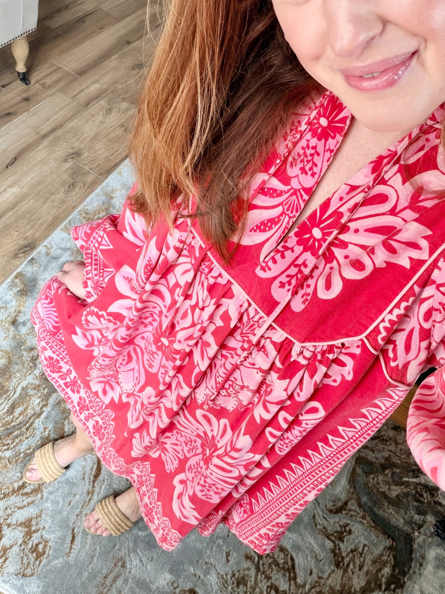 Spent the day lounging around but wanted to dress up a little for dinner!  This is a Farm Rio dress from Nuuly but I love it so much I ended up keeping it!

#LTKOver40 #LTKootd #LTKdayinmylife