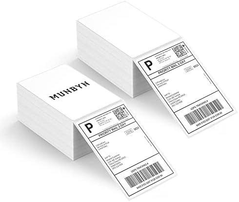 MUNBYN 4x6 Direct Thermal Labels, Fanfold Shipping Label Paper for Thermal Printer, Pack of 1000 Per | Amazon (US)