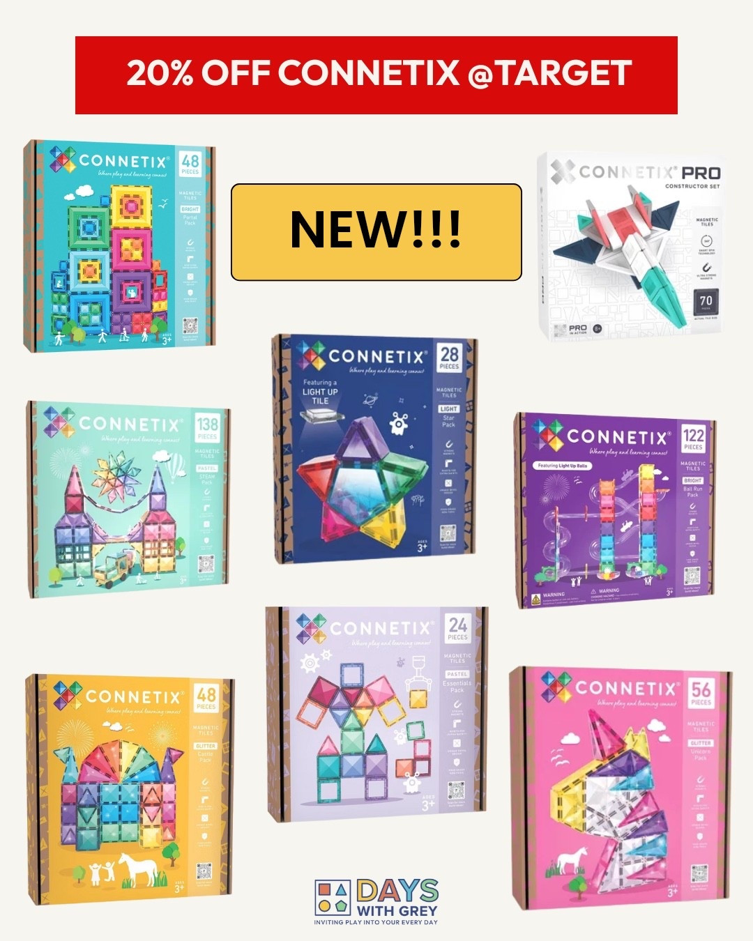 Connetix is 20% off right now at Target and the discount includes the new sets! We just added the light up and bright color pack to our collection.

#LTKKids #LTKFamily #LTKHome