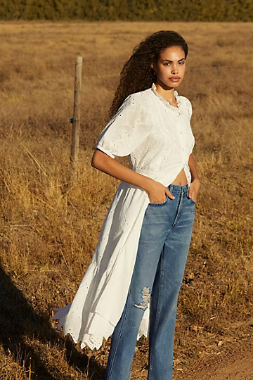 Cymbeline Eyelet Maxi Dress | Anthropologie (US)