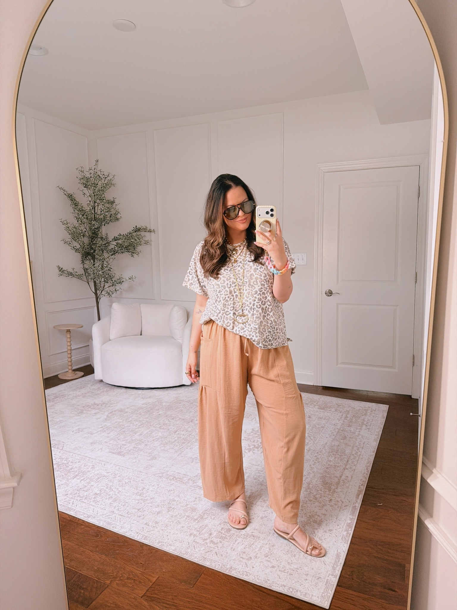 Wearing a large in the tee and an XL in the pants

#LTKootd #LTKmomlife #LTKMidsize