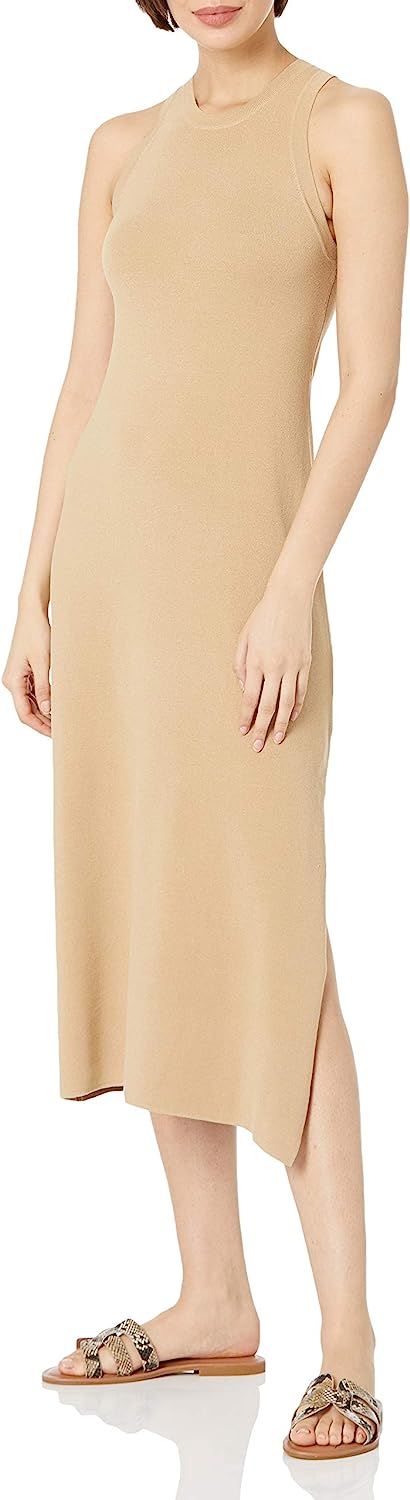 The Drop Women's Gabriela High Neck Cut-In A-Line Side Slit Maxi Sweater Dress | Amazon (US)