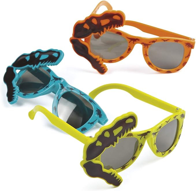 Fun Express Dinosaur Party Sunglasses for Kids 8-12 - Dino Dig Birthday Party Favors Bulk 12 Pack... | Amazon (US)
