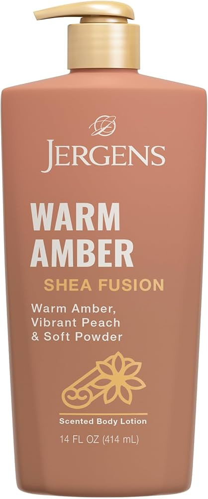 Jergens Shea Fusion Warm Amber Body Lotion, Moisturizer with Shea Butter & Vitamin E, 14 Fl Oz | Amazon (US)