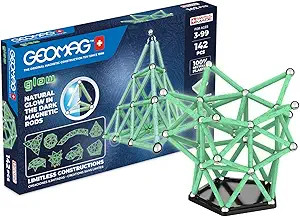 Geomag, Recycled Glow, Magnetic Constructions with Glow Effect, Magnetic Bars Glowing in The Dark... | Amazon (US)