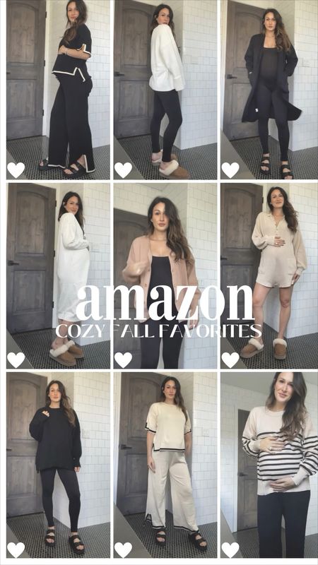 amazon cozy fall favorites 🍂
I ordered 5 million things to assure I would feel comfortable & put together for my 3rd trimester & postpartum. Only kept finds that were high quality & would wash well! None of these items are maternity, I just went up in size to accommodate all the growing “bumps”. 🍑👼🏼🍈🍈
5”6 for reference. 
SMALL in knit sets & MEDIUM in all other pieces. 

#LTKSeasonal #LTKbump #LTKfindsunder50