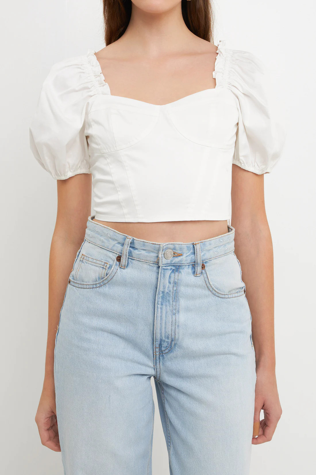 Short Puff Sleeve Cropped Top | OBJECTRARE