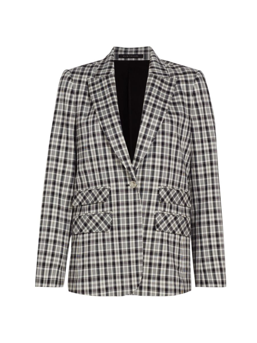 Plaid Single-Button Blazer | Saks Fifth Avenue