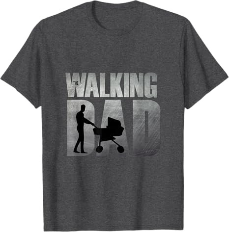Funny Humorous Walking Dad Baby Fatherhood T-Shirt | Amazon (US)