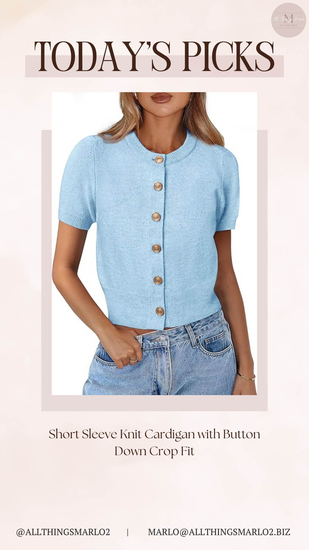 Short Sleeve Knit Cardigan with Button Down Crop Fit 

 #LTKootd #LTKWorkwear #LTKTravel