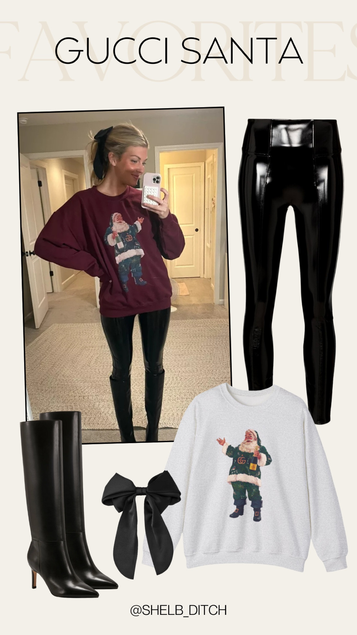 Gucci Santa Outfit | Holiday Outfit | Holiday Fashion 

#LTKFindsUnder50 #LTKHoliday #LTKStyleTip