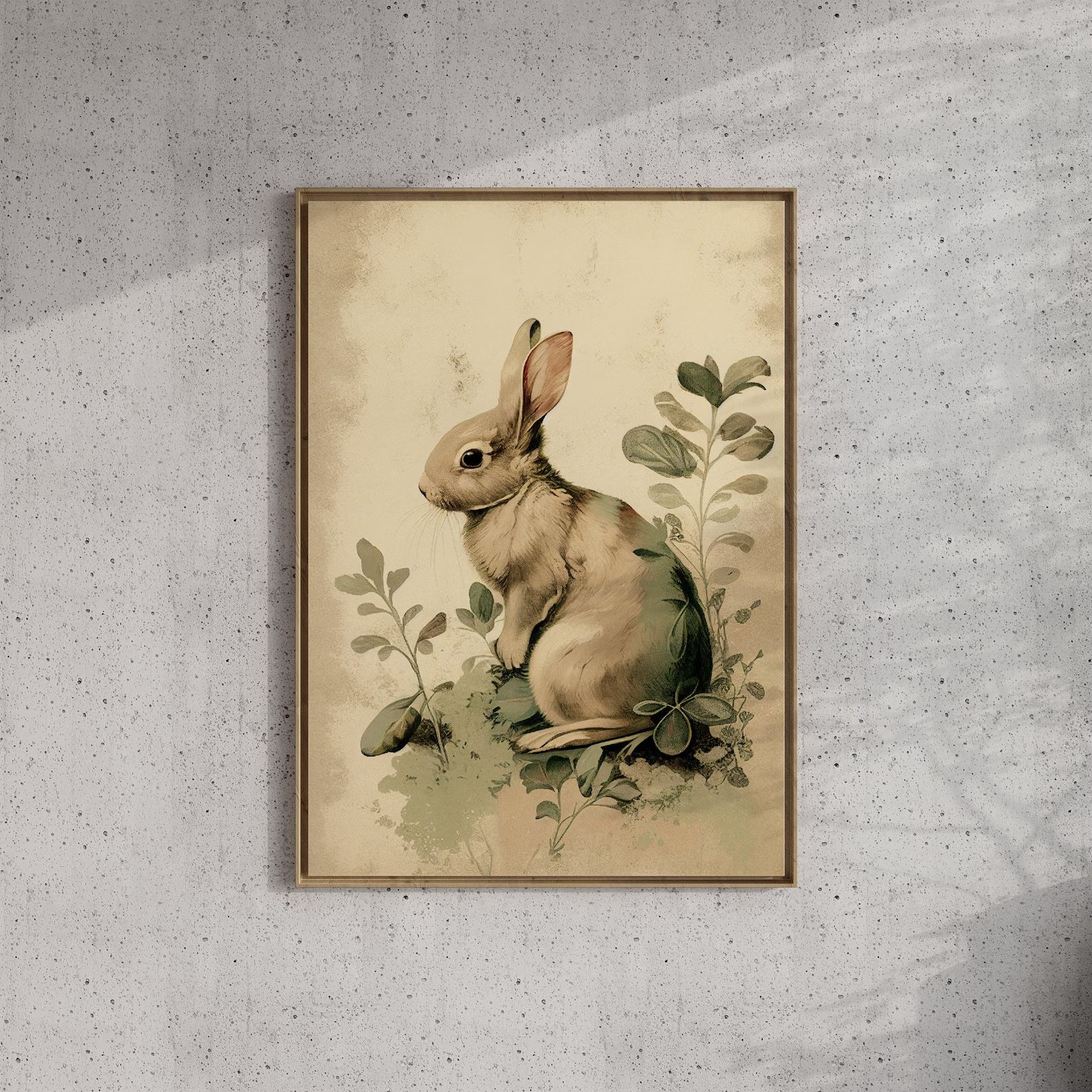 Rabbit Cottagecore Room Decor, Vintage Easter Prints, Animal Wall Art, Botanical Painting Printab... | Etsy (US)