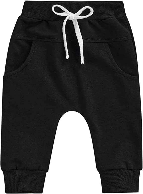 AEEMCEM Baby Boys Pants Infant Cotton Harem Pants Toddler Active Joggers Pants Casual Athletic Tr... | Amazon (US)