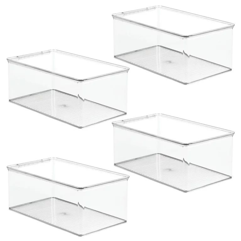 mDesign Playroom Stackable Plastic Storage Box with Lid - for Organizing Baby/Child's/Kids Toys, ... | Walmart (US)