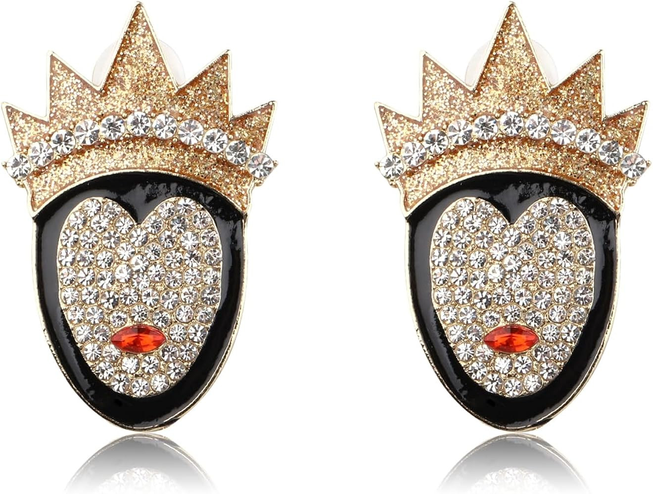 Evil Queen Stud Earrings Rhinestone Villain Gift Villain Queen Jewelry for Halloween Spooky Gift | Amazon (US)