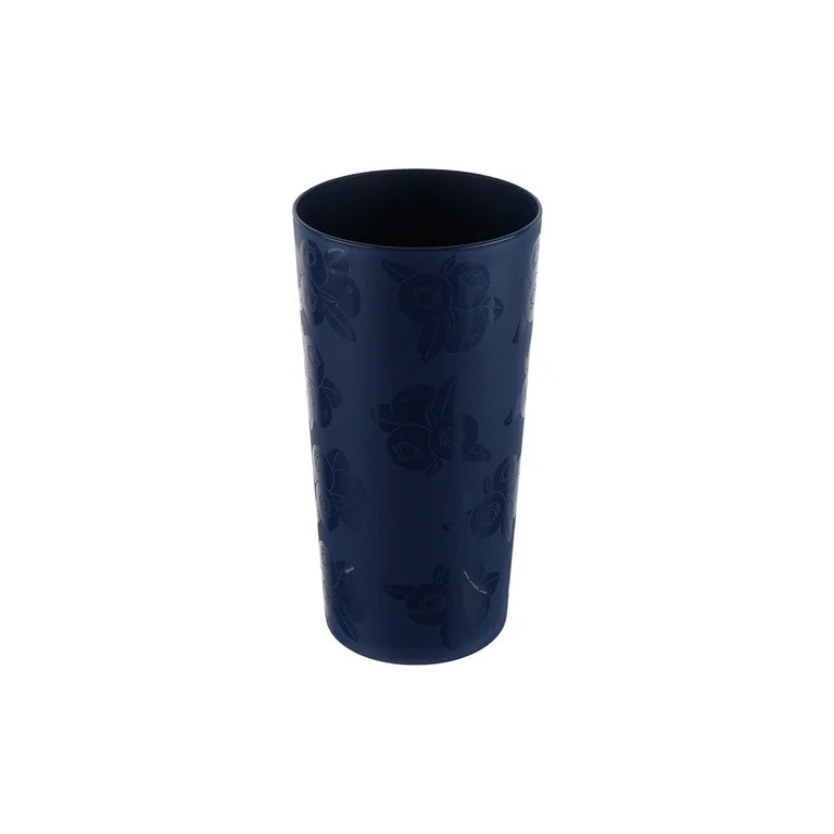 Mainstays 26 Ounce Round Plastic Etched Blueberry Tumbler, Navy | Walmart (US)