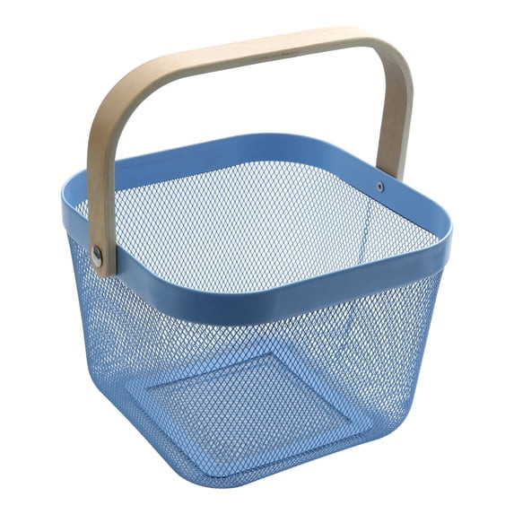 Square Mesh Basket, Blue, 10" x 7", Easter by Way To Celebrate | Walmart (US)