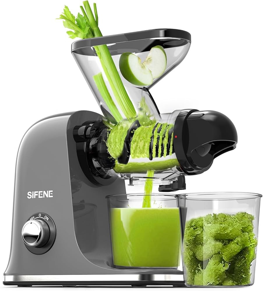 SiFENE Cold Press Juicer Machine, Compact, Quiet, Easy to Clean Slow Masticating Juicer with Dual... | Amazon (US)