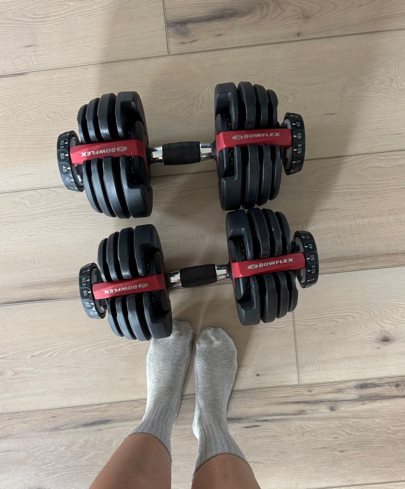 The best weights! I’ve been using these for years and it’s like having an entire weight rack in just one compact set