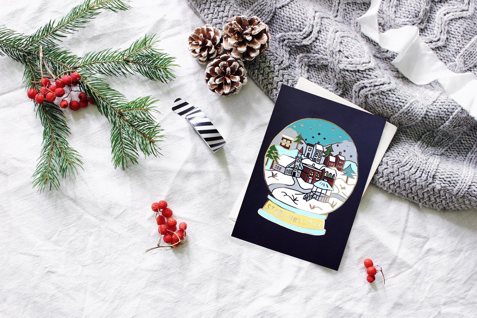 Stars Hollow Snow-globe Holiday Card  Gilmore Girls Christmas | Etsy | Etsy (US)