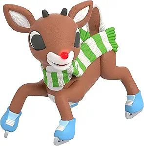 Hallmark Keepsake Christmas Ornament 2020, Rudolph the Red-Nosed Reindeer Slippery Skating, Light... | Amazon (US)