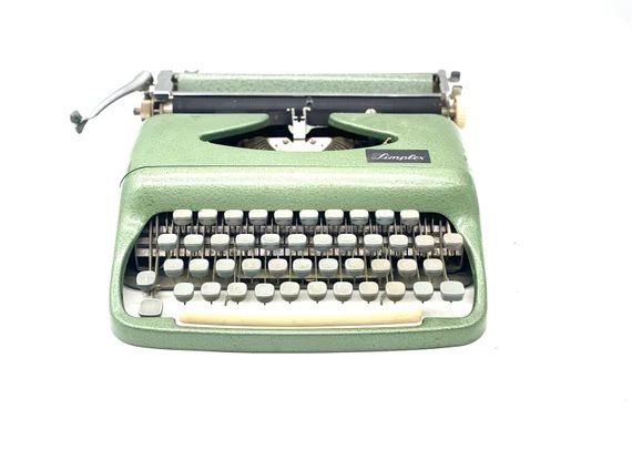 Vintage Simplex green typewriter, 60s | Etsy (US)
