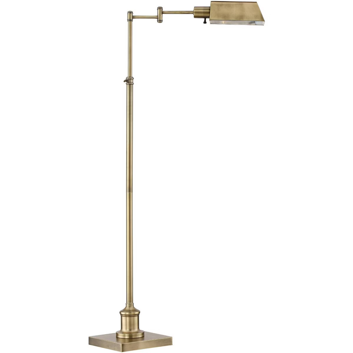 Regency Hill Jenson Traditional Pharmacy Swing Arm Floor Lamp 54" Tall Adjustable Aged Brass Meta... | Target