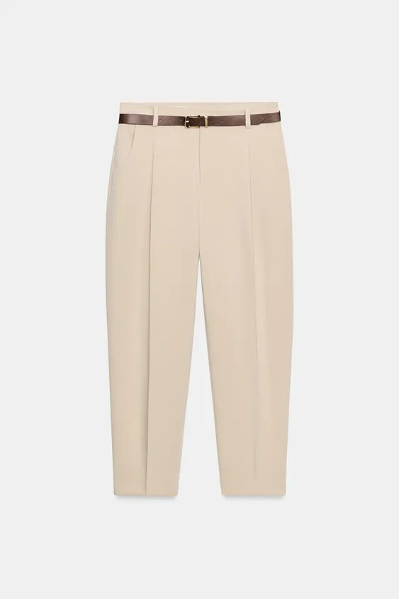 KN\u00d6CHELLANGE HOSE MIT G\u00dcRTEL | Zara DE